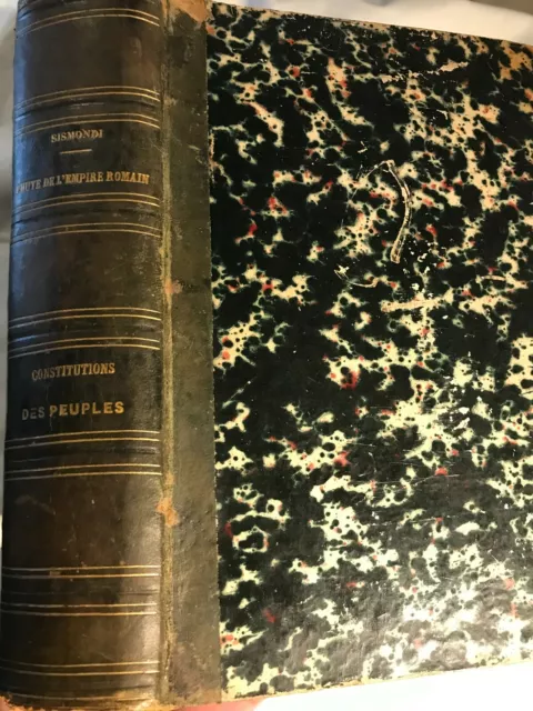 1837 Histoire De La Chute De L'empire Romain Constitutions des Peuples, Simonde
