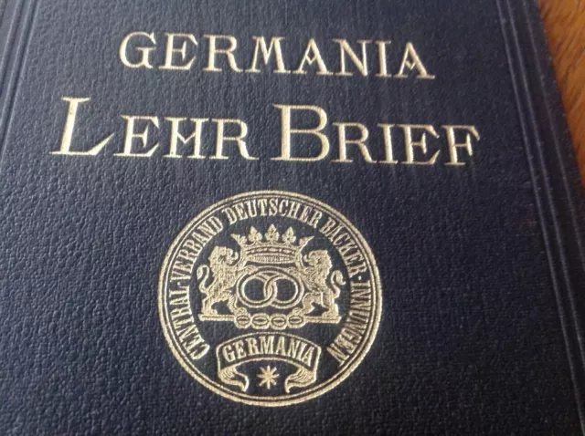 Germania Lehrbrief Bäcker-innung  1912 + Zeugnis, Waldenburg/Walbrzych Schlesien