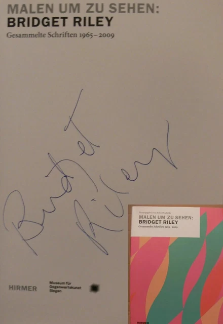 BRIDGET RILEY SIGNED Catalog Original Signature Signature Autograph £ ...