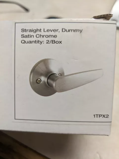 Straight Dummy Lever Door Knobs Satin Chrome Box Commercial Residential NIB
