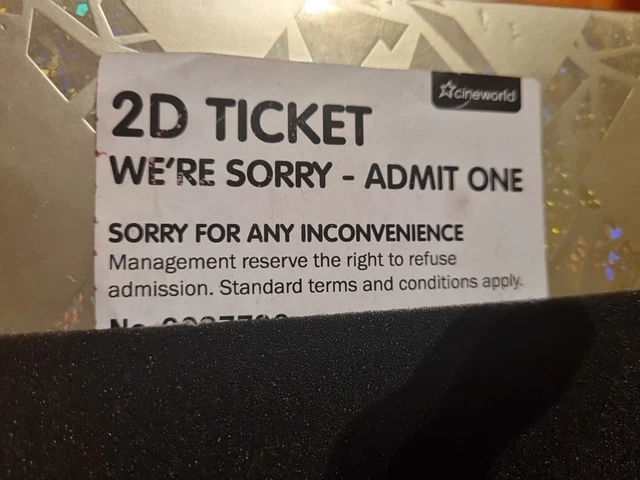 Odeon Vue Cineworld Ticket - 2 For 1