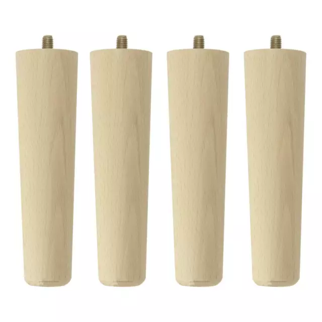 4 x Wooden Table Legs Tapered Pine Beech Ash Table Chair Stool Chest Sofa 4 Size