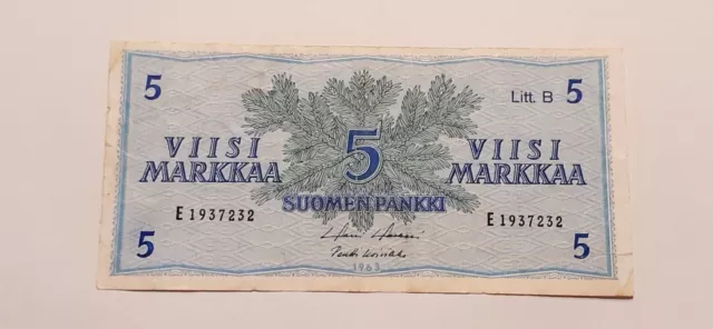 Finnland, 5 Markkaa 1963