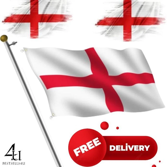 ENGLAND FLAG ST GEORGE CROSS 3x2 5x3 8x5 Ft - IT - Foto 6