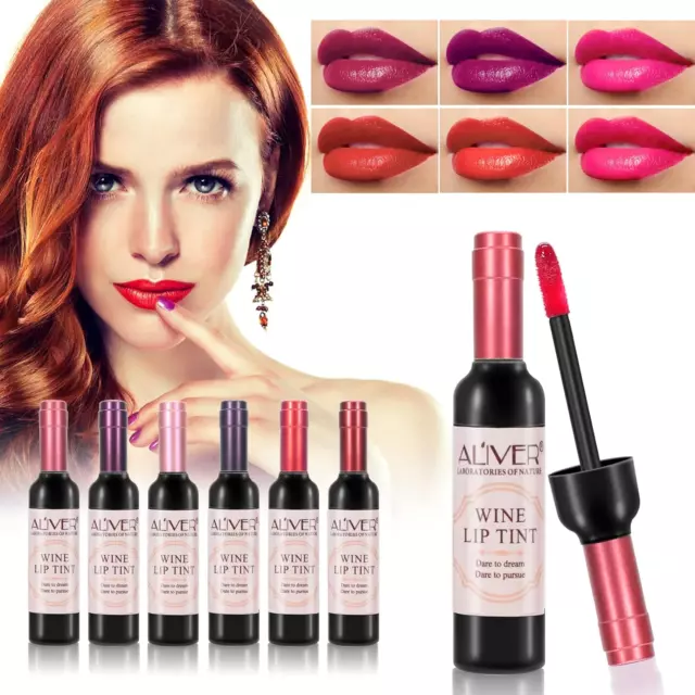 ELAIMEI Wine Lip Tint, 6 Colors Long Lasting Waterproof Matte Lip Tint Set, Lip