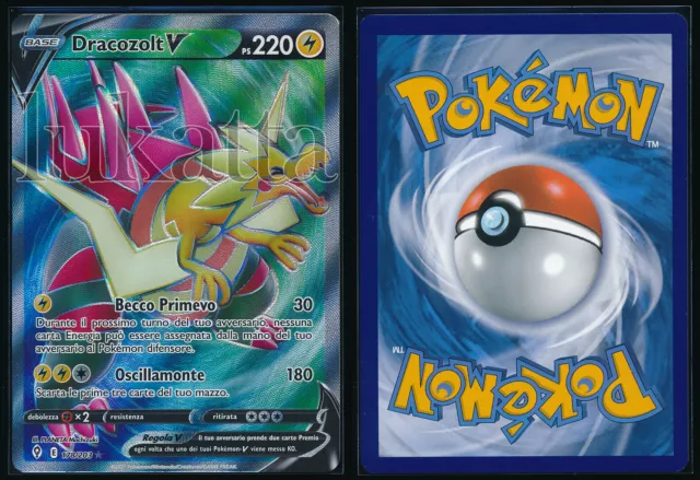 Carte Pokemon DRACOZOLT V 058/203 Ultra Rara Holo Evoluzioni Eteree ITA