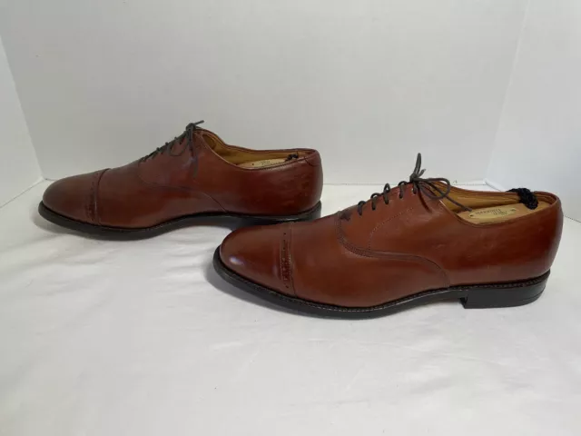 Allen Edmonds Byron Shoes Cap Toe 11.5 B Brown Leather Dress Oxfords 2034 3