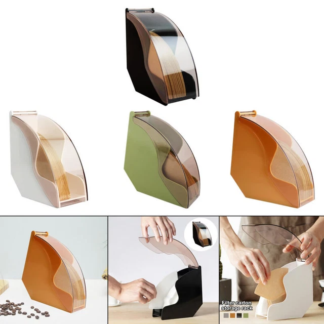 Große Kaffee Filter Halter Box Multifunktionale Kegel Kaffee Filter Spender J6L4
