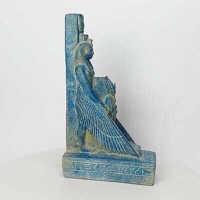Ancient Egyptian Antique Goddess ISIS Statue With OSIRIS Figurines Egyptian BC
