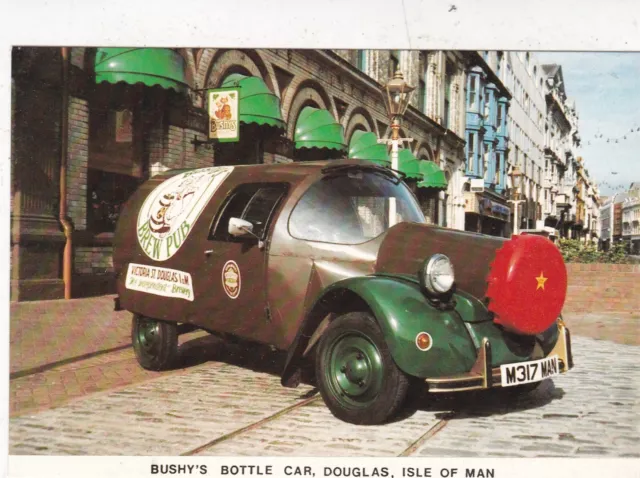 Bushey's Bottle Car Douglas Isle of Man Postcard unused VGC