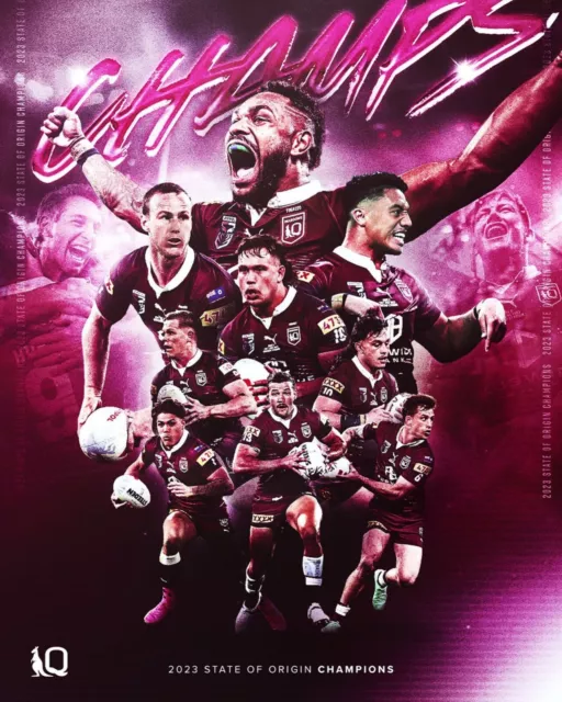 Queensland Maroons Nrl Rugby State Of Origin Team Player Poster, Bargain,3