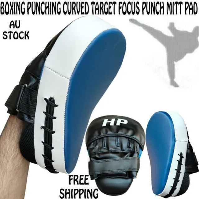 HEXA PRO Curved Focus Punching Pad Martial Arts MMA Boxing Mitts Training Gloves