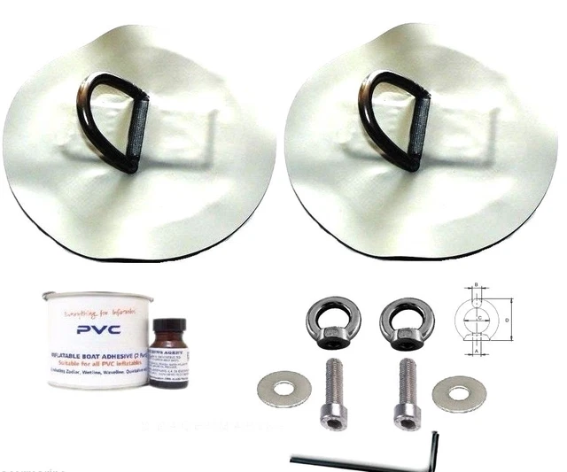 INFLATABLE DINGHY HEAVY Duty DRing Lifting Eye Davit Kit 150mm Pvc