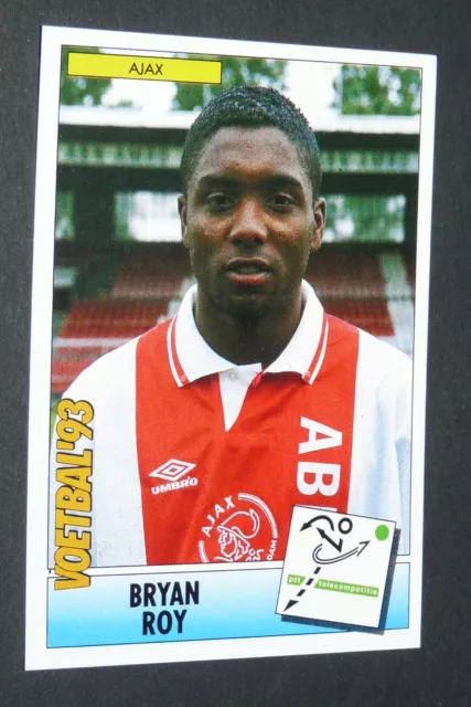 #35 Bryan Roy Ajax Amsterdam Panini Football Voetbal 93 1992-1993 Eredivisie