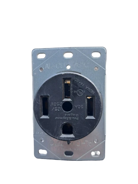Pass & Seymour 50 Amp 250 Volt Flush Mounted Receptacle