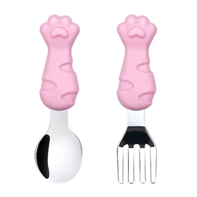 Set in acciaio inox impugnatura in silicone Spork bambino - set posate