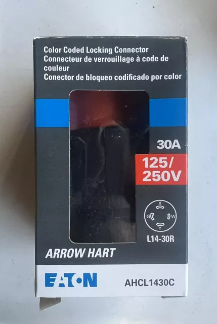 NEW! Eaton Arrow Hart 30A 125/250V Color Coded Locking Connector