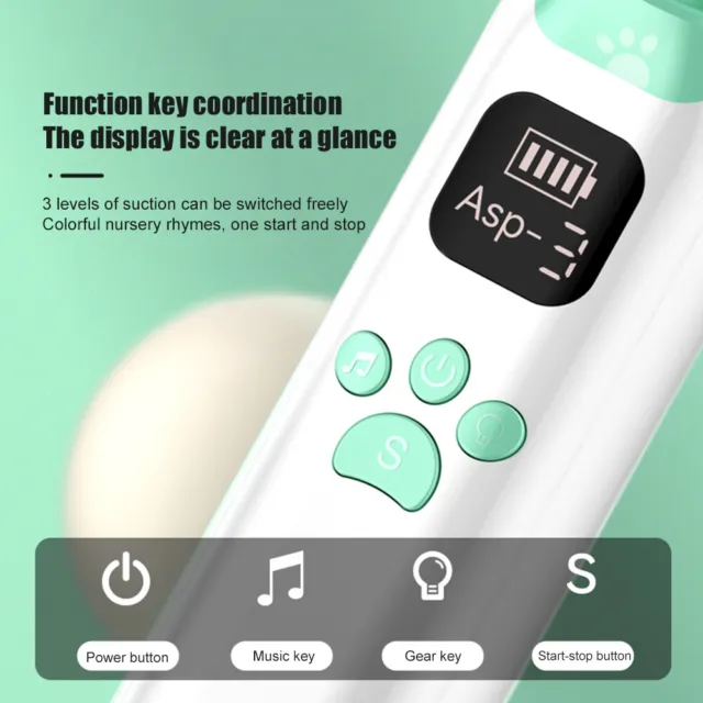 Wiederaufladbarer Baby Nasensauger elektrisch sicher hygienisch Nasenreiniger für Säugling 2