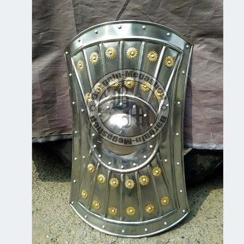 Hand Forged Medieval Gladiator Shield Larp Sca Armor Knight Iron 3