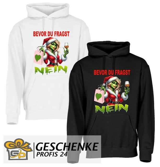 Grinch Oberteil ICH HASSE MENSCHEN Kapuzenpullover Grinch, Hoodie