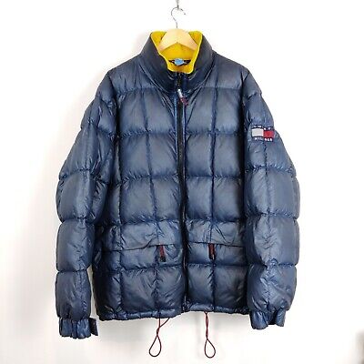 Tommy Hilfiger Vtg 90s Outdoor Expedition Giacca Puffer Blu Uomo Taglia L