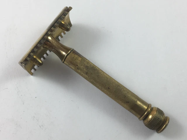 Vintage Gillette Razor Gold Safety Razor 1930s 2