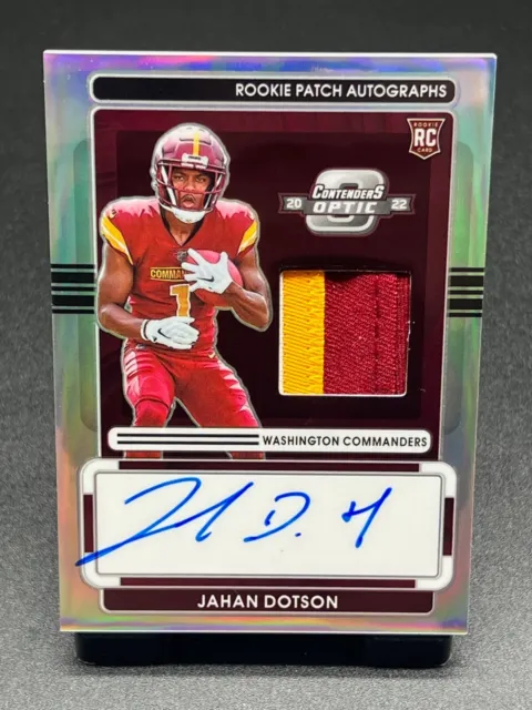 JAHAN DOTSON 2022 Panini Contenders Optic RPA Rookie Patch On Card Auto RC # /60