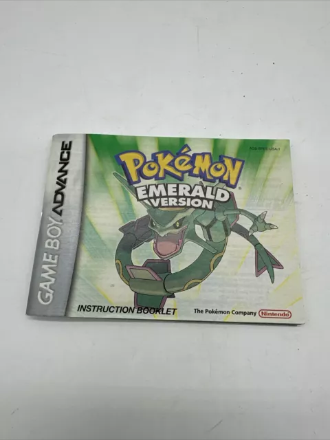 MANUAL ONLY GBA Pokemon Emerald Version Booklet Gameboy Advance Nintendo