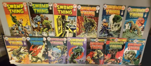 Lot of 13 Swamp Thing Comics-#5,6,7,9,11,13,14,15,16,17,18,19,20 DC Swampthing