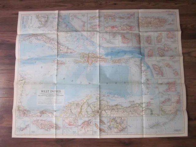 West Indies -  National Geographic Magazine Map  . 1954  (10)