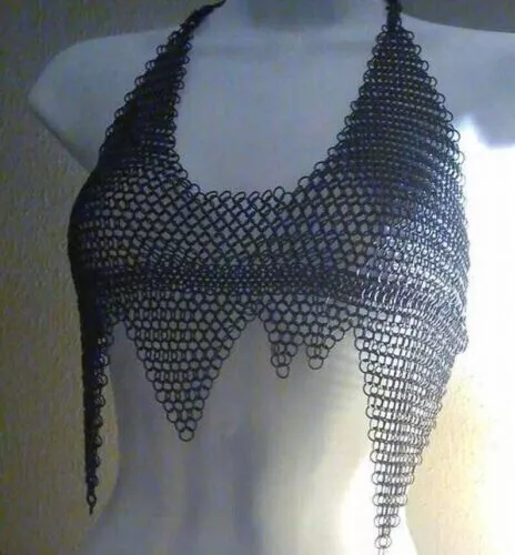 CHAINMAIL TOP, 10MM Aluminium Butted Chainmail Backless Top Women Halloween  gift $102.31 - PicClick AU