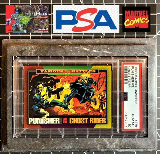 1993 Marvel Universe - #176 Punisher vs Ghost Rider - PSA 10 GEM MINT - POP 2!