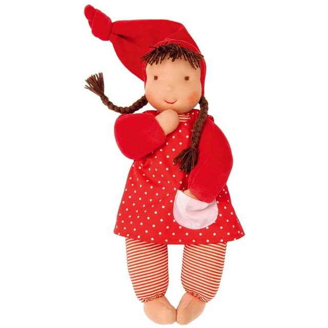 Käthe Kruse Stoffpuppe Schatzi rot Weichkörperpuppe aus der Waldorfserie