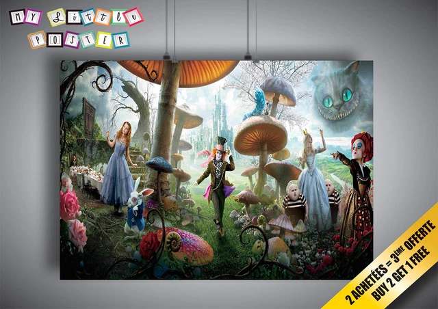POSTER TIM BURTON Alice aux pays des merveilles ALICE IN WONDERLAND