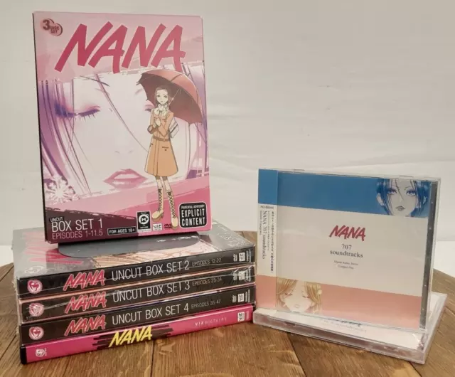 NANA anime Complete DVD Collection NEW(Vol.1-4) Uncut PAL Version +GIFT For  Sale