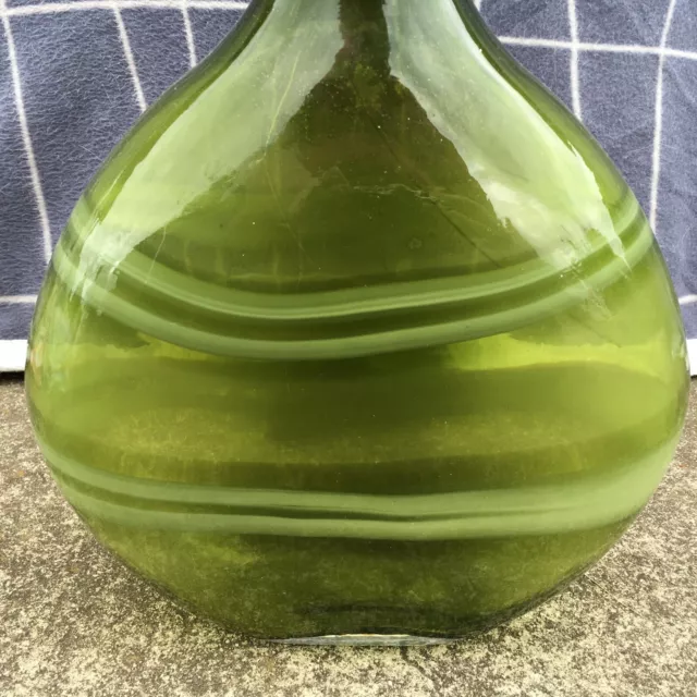 PEAR STREAKS “Green” Gorgeous Large Glass Art Vase Decorative Ornament (34cm) 3