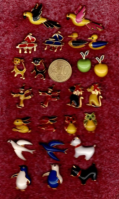 Pin's Ancien En émail Bleu Et Or - Étoile, Revers De Collection, Occasion