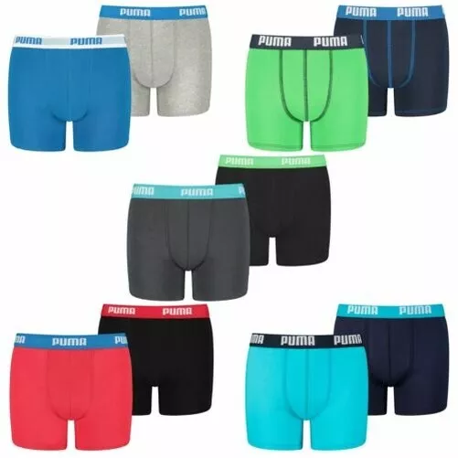 12er Pacco Puma Boxer Ragazzi Bambini Mutande Biancheria Intima