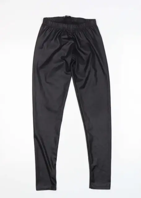 F&F Womens Black Polyester Capri Leggings Size 8 L26 in