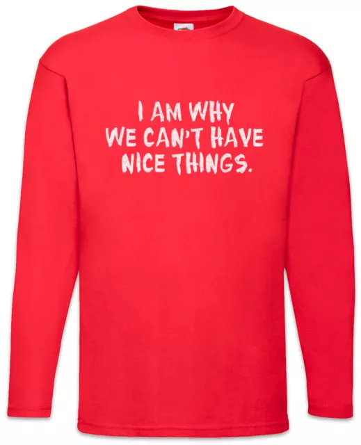 T-shirt a braccio lungo I Am Why We Can't Have Nice Things bambini ragazzi ragazze divertimento in famiglia