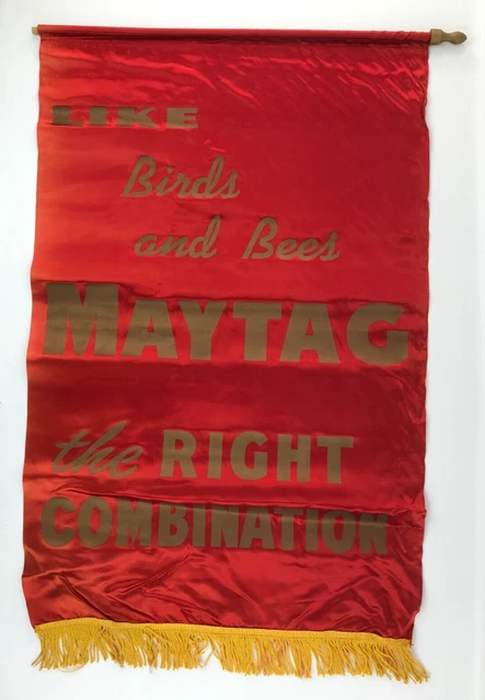 Original Maytag Advertising Wall Banner 22 X 35 The Right Combination