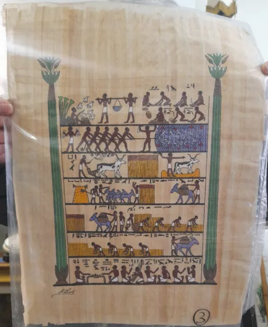 A3) 12x16 Carta di papiro egiziano fatta a mano in vendita 32x42 cm.