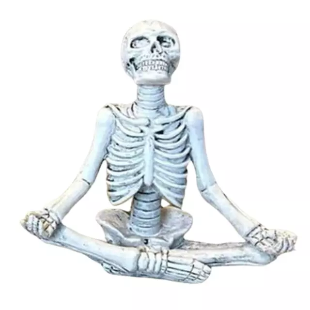 Halloween-Skelett-Statue, Yoga-Skelett-Figur für den Arbeitsplattenhof