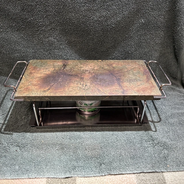 STERNO MARBLE Green Table Top Chafing Warming Tray. Size 14.5” X 7.5