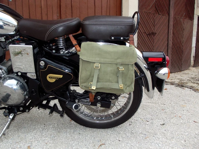 SACOCHE ,SAC,ROYAL ENFIELD 500 cc ,Vintage British Military Bag