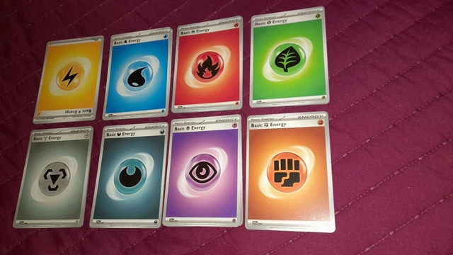 POKEMON CARDS TCG 40x Basic Energy Cards Bundle 2023 5 x 8 of each Pack ...