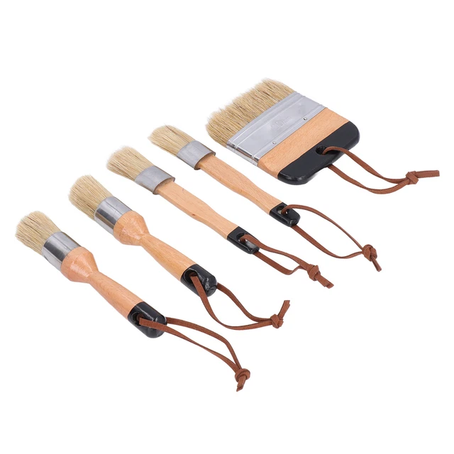 5Pcs Set Di Pennelli Per Pittura Set Di Setole Di Legno Manico Di Cera IT