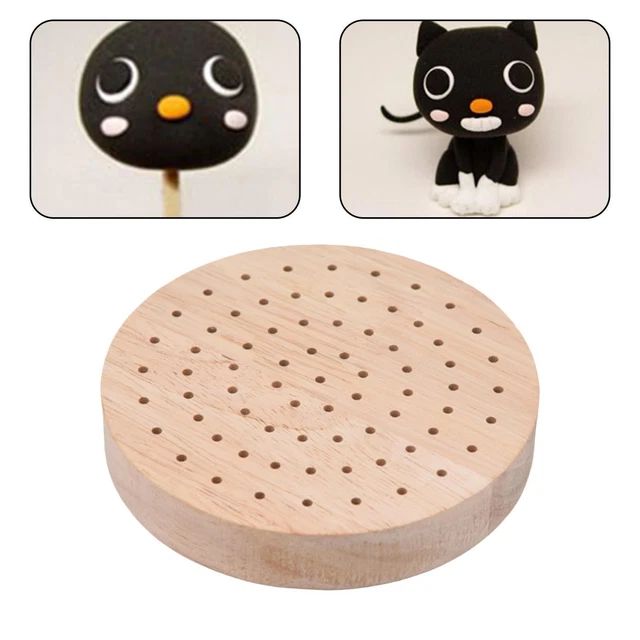Modelo redondo de madera soporte tapón tablero herramienta cerámica hágalo usted mismo arcilla cerámica