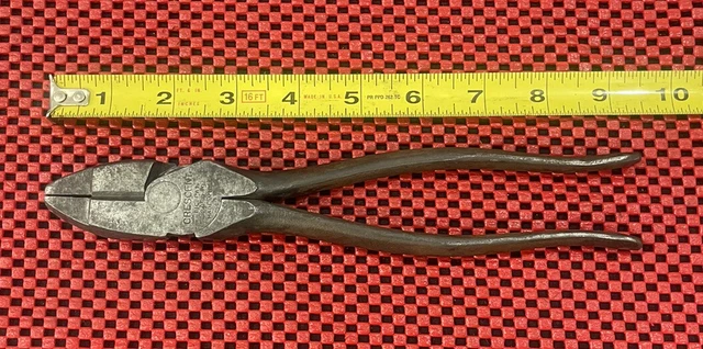Vintage CRESCENT 2050-9 Lineman Pliers 9”Inch Long Made In USA N1