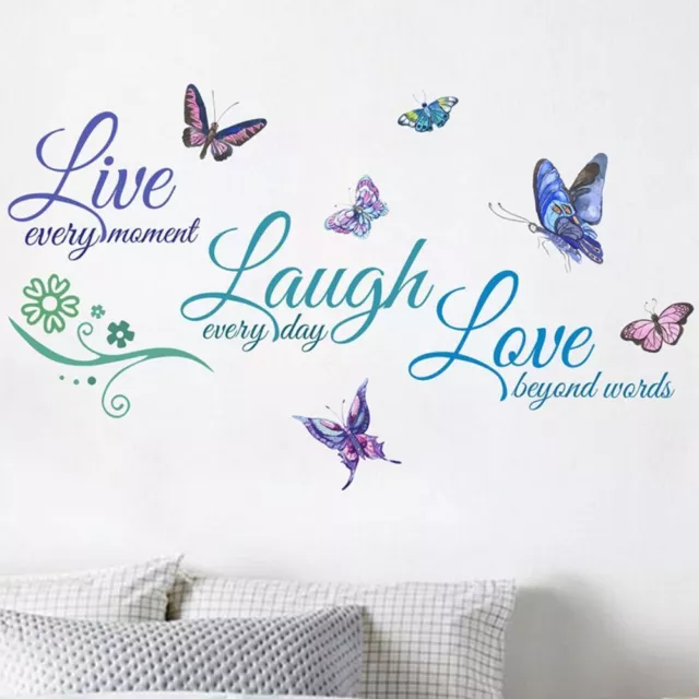Quotes Nursery Room Bedroom Live Laugh Love Home Decor Wall Decal Wall Stickers 3